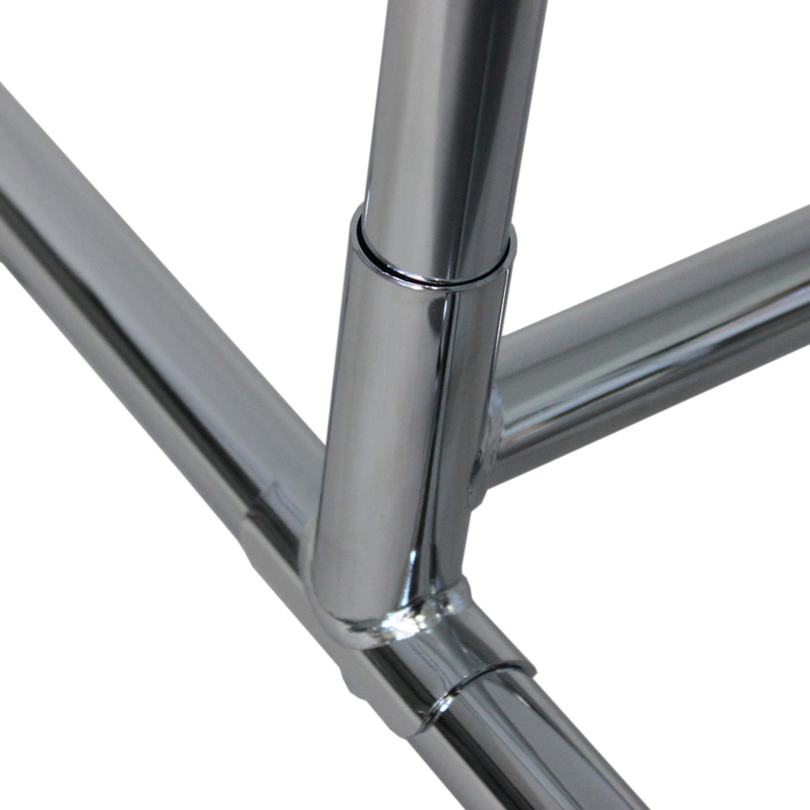 Kleiderwagen - Chrom glänzend - Stahl - 90 cm breit