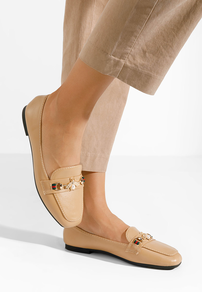 Mocassins élégants femme kaki Tamera