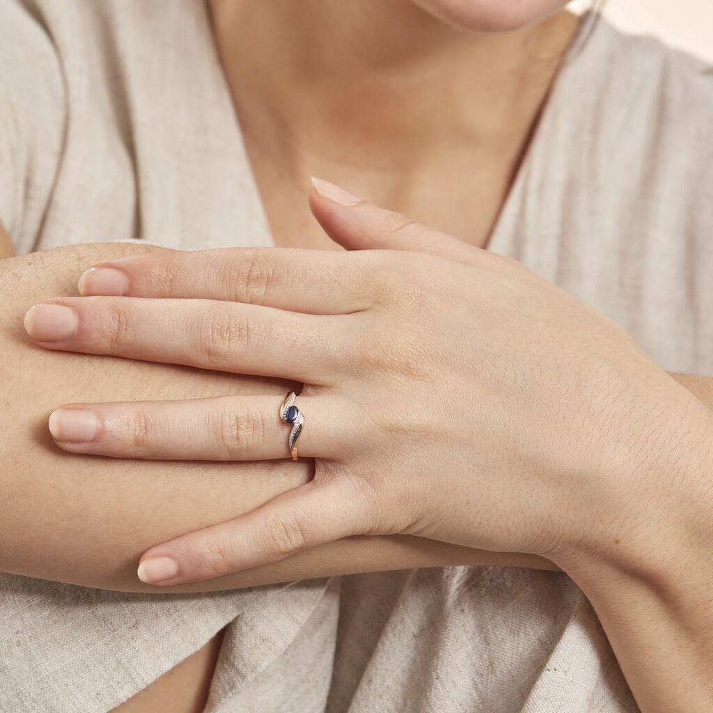 Bague Celestine Or Jaune Saphir Et Diamant