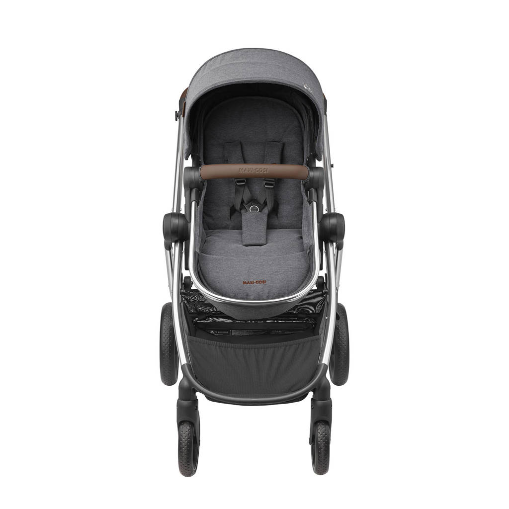 MC Zelia 3 Luxe Twillic Grey Fr (Chrome frame & Brown Leather)