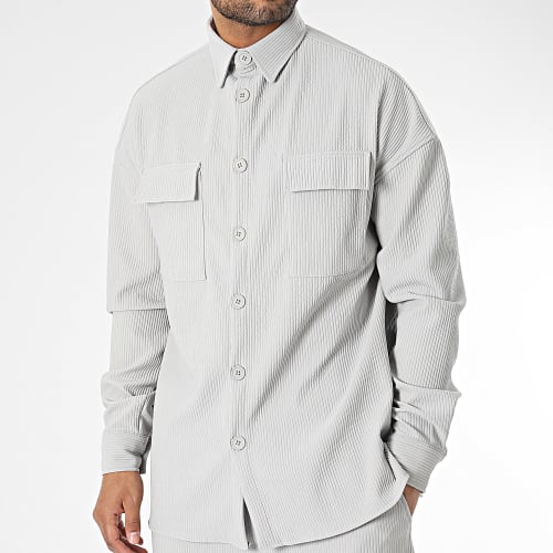 Ensemble Chemise Manches Longues Et Pantalon Gris
