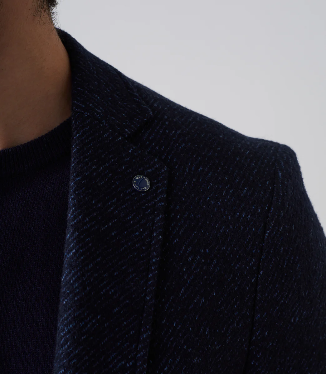 Veste maille marine 