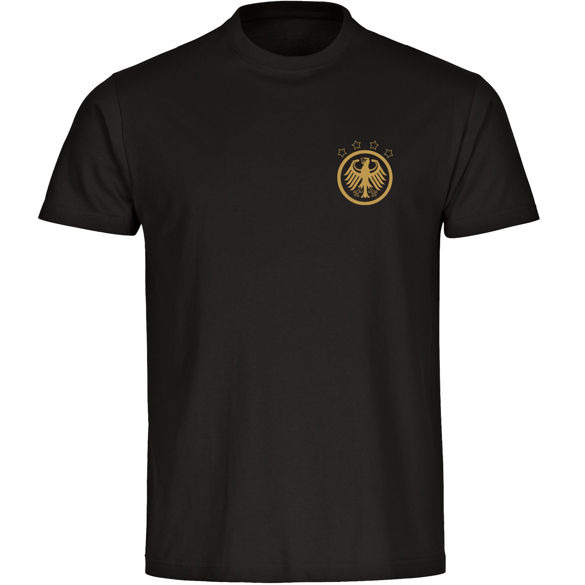 multifanshop® Kinder T-Shirt - Deutschland - Adler Retro Gold - Druck gold metallic