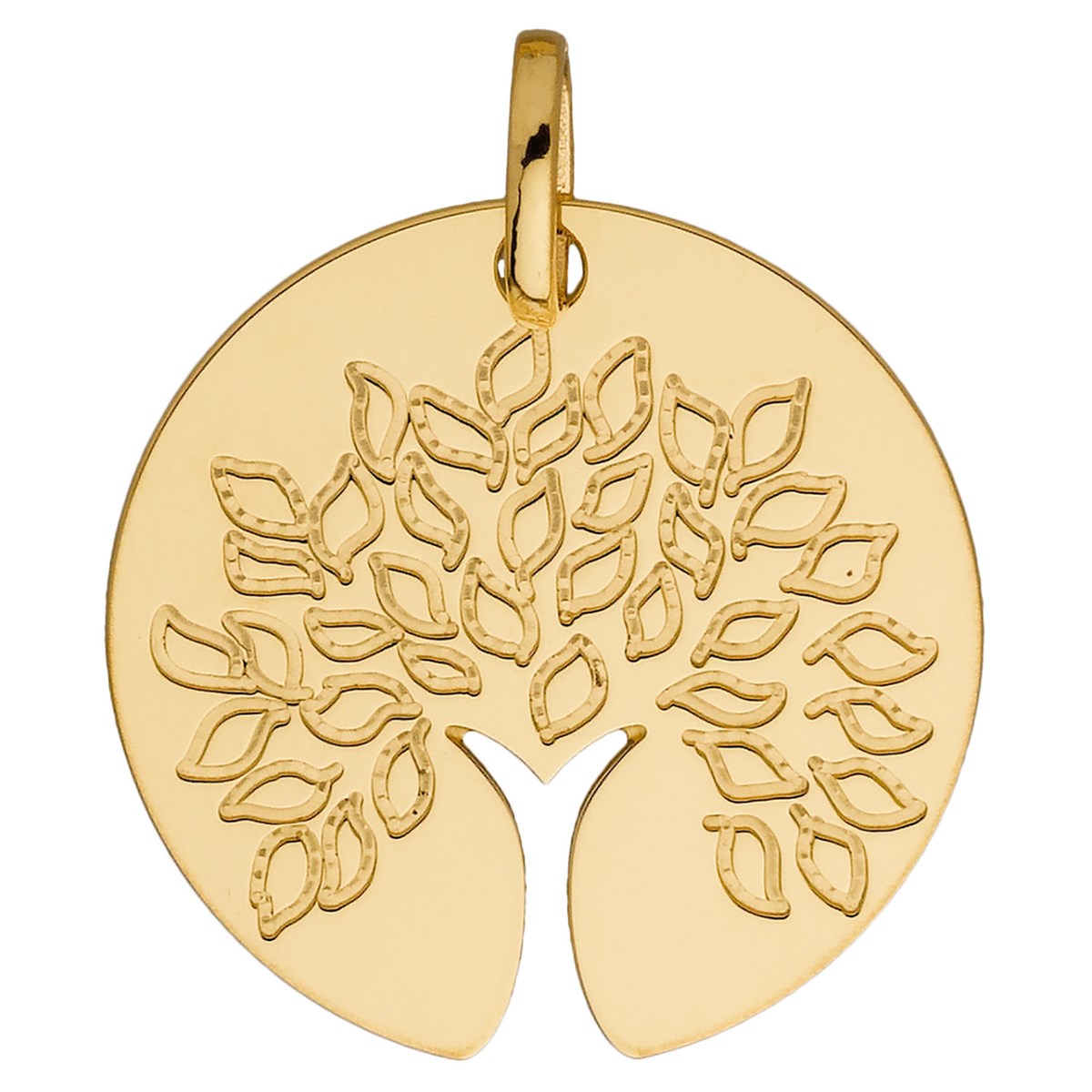 Médaille Brillaxis arbre de vie tronc découpéor 18 carats