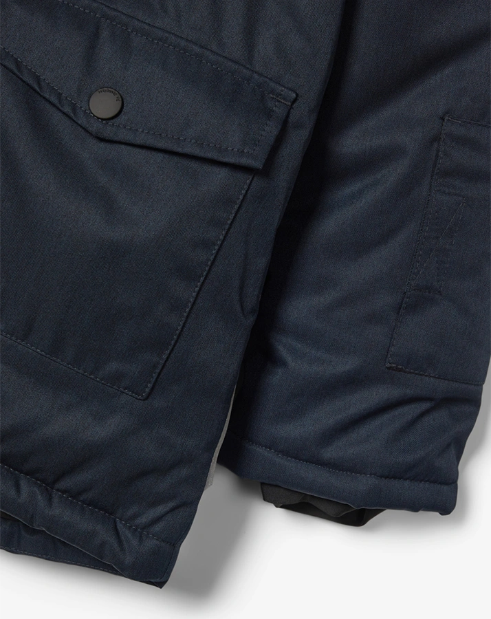 Funktions-Winterjacke NKMSNOW10 mit Kunstfellbesatz in dunkelblau