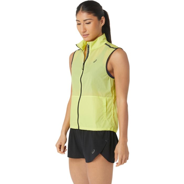 Asics Dame Veste Metarun Packable Vest Gul
