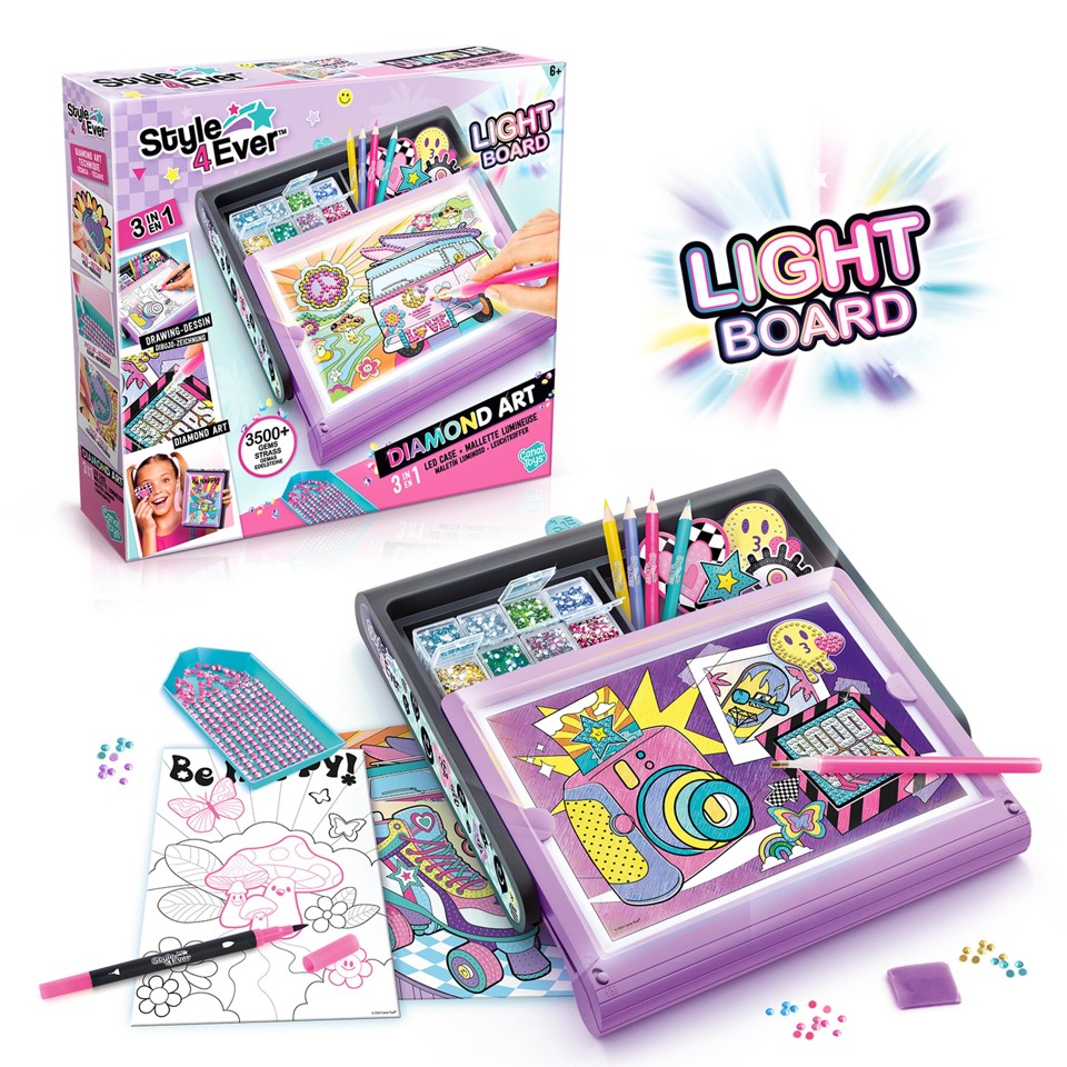 Style 4 Ever - Diamond Art 3-i-1 Etui med LED-Lys