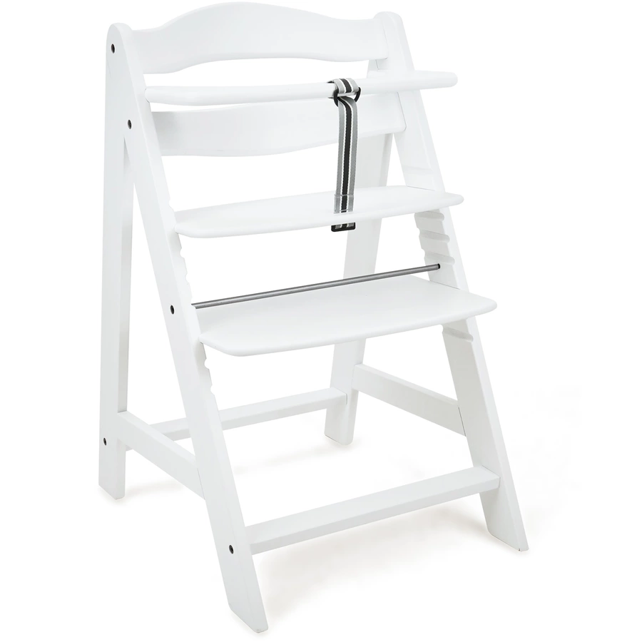 509 Crew SKY Hochstuhl natur inkl. Bouncer stone white und 2-in-1 Essbrett weiß