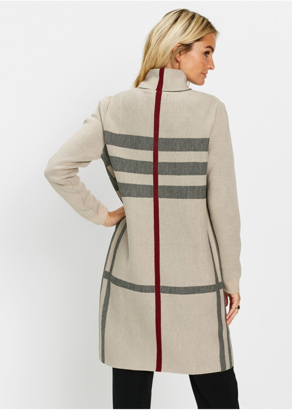 Veste longue en maille