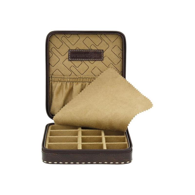 Ecrin 9 boutons de manchette, Topas, marron