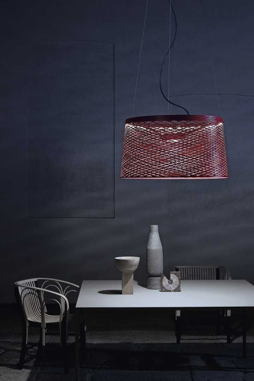 Foscarini Twiggy Grid Outdoor hanglamp Ø46 LED greige