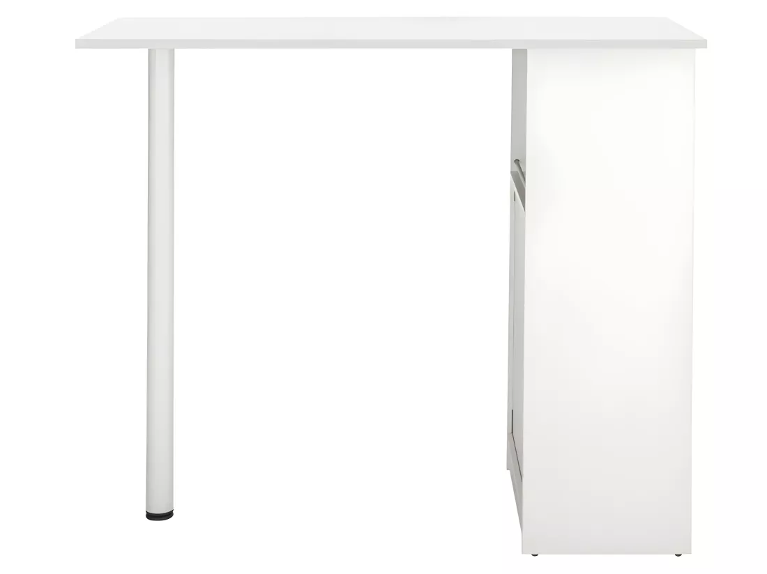 Table de Cuisine et Meuble de Rangement Blancs - Coloris: Blanc