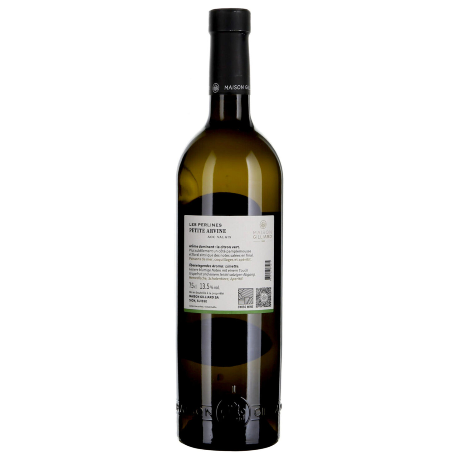 Valais AOC Petite Arvine Les Perlines Maison Gilliard -75cl