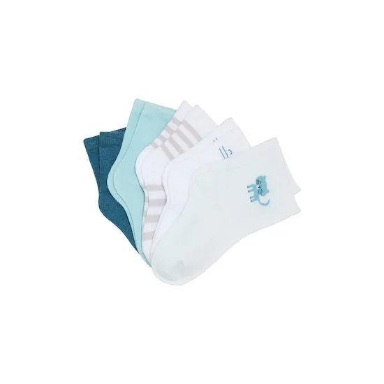 Mes Essentiels Lot 5 Chaussettes   Chat        de               P'tit bisou