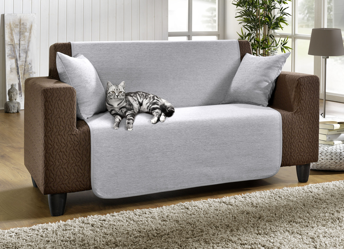 Unempfindliche Sessel-,Couch- und Armlehnenschoner aus Chenille