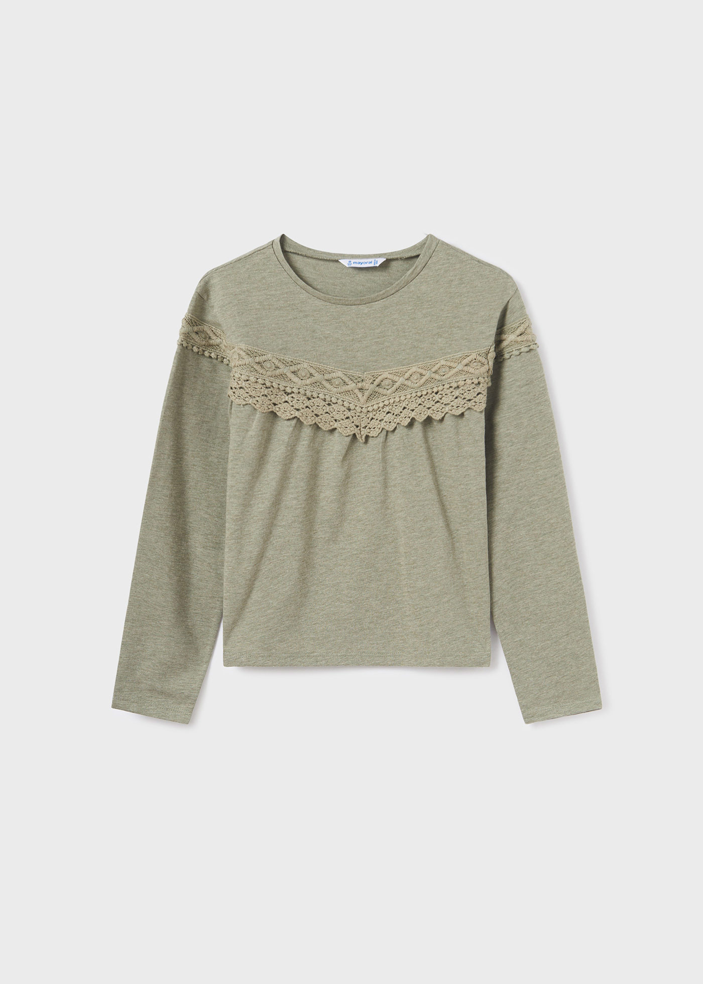 Camiseta infantil Better Cotton com fita bordada