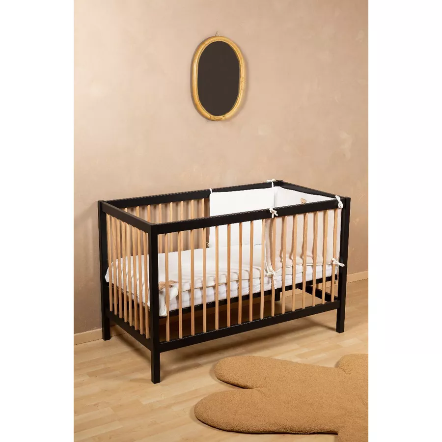 CHILDHOME Babybett 97 schwarz natur