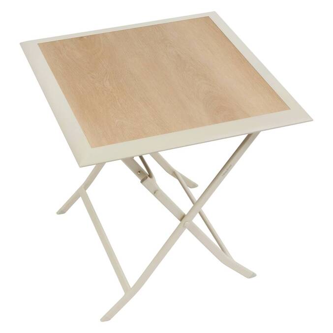 Table de jardin pliante carréee AZUA Epeautre / Argile