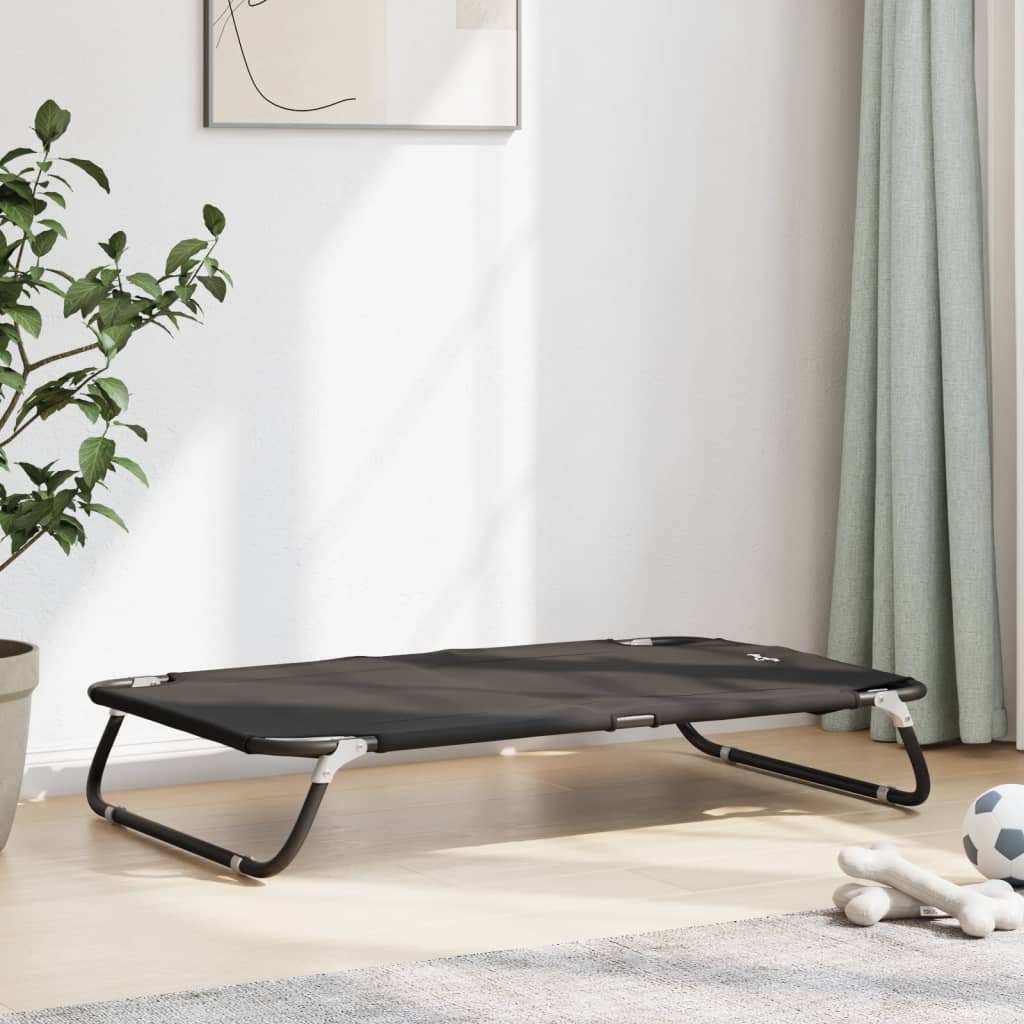 Cama dobrável para cães vidaXL em tecido Oxford e aço cinza antracite