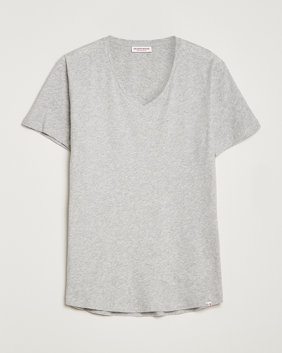 Orlebar Brown OB V-Neck Tee Grey Melange