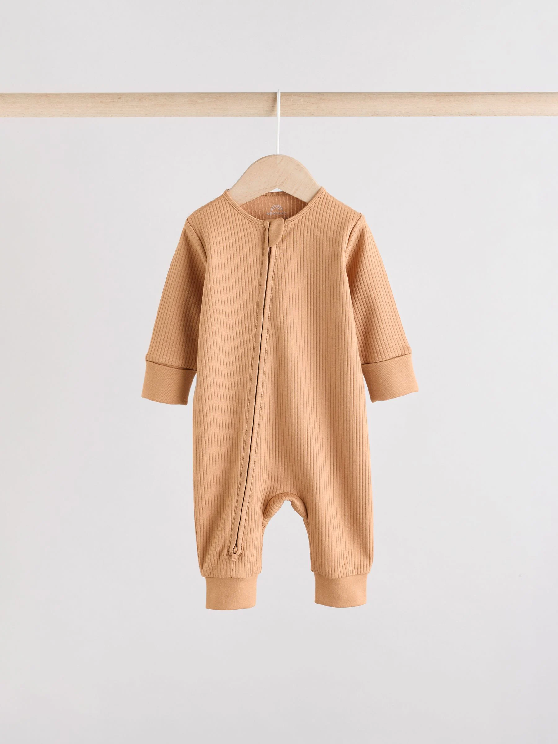 Bruin - Two Way Zip Baby Footless Sleepsuits 3 Pack (0mths-3yrs)