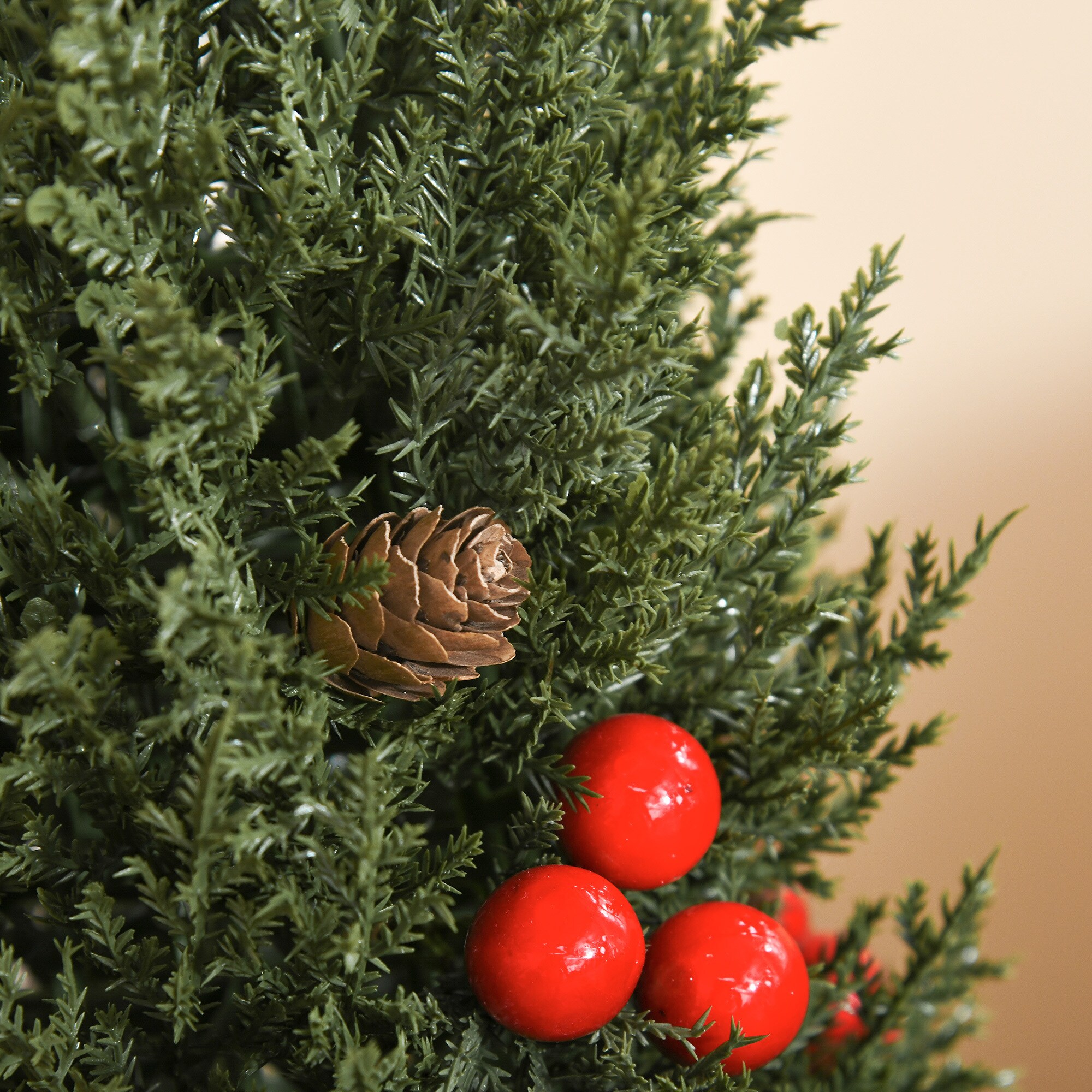 HOMCOM Künstlicher Weihnachtsbaum für den Tisch grün Ø27 x 47H cm