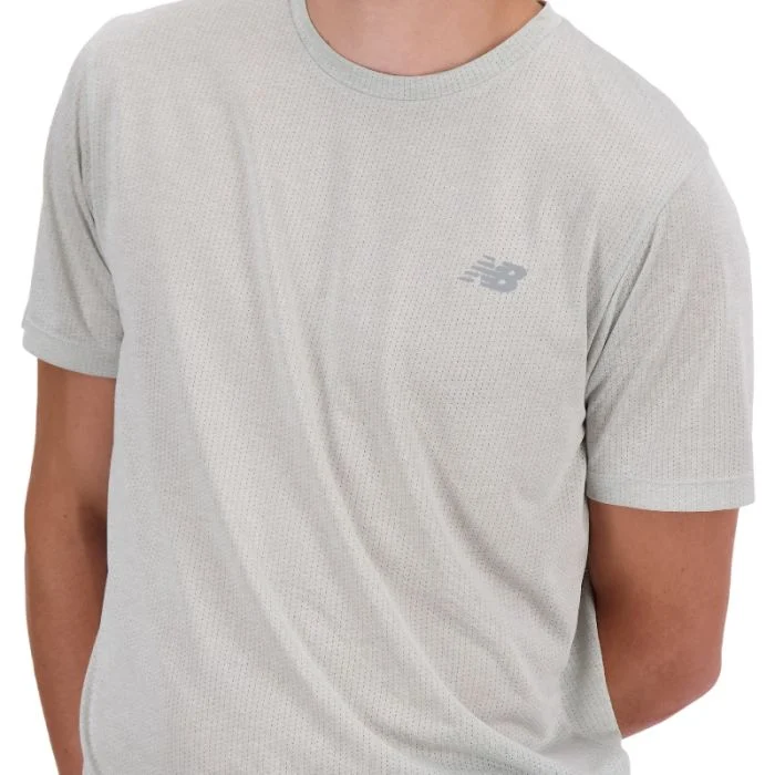New Balance Herre T-shirts Athletics Run T-shirt Grå