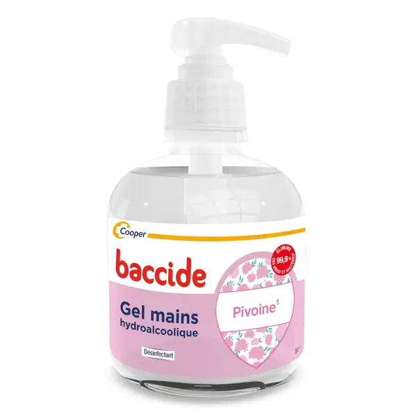 Gel Desinfetante Hidroalcoólico Baccide com Aroma de Peônia (1) 300ml
