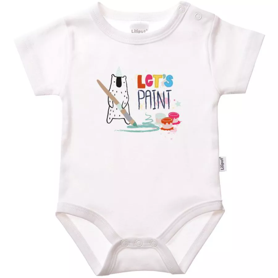 Liliput Kurzarmbody Let's Paint weiß
