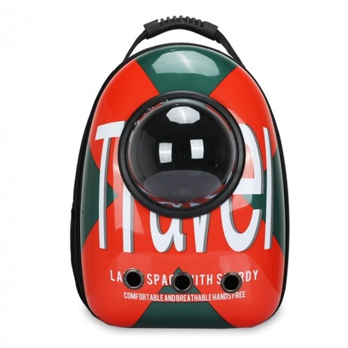 Mochila vermelha para transportar animais de estimação