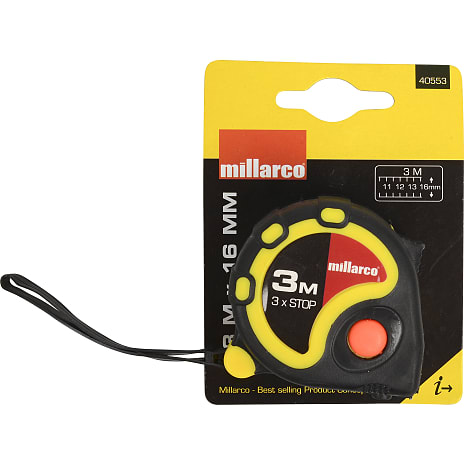 Millarco båndmål med stop 3 meter