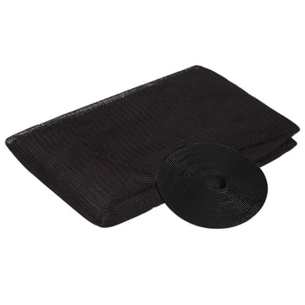 Klippbart Myggnett til Vindu med Borrelås 130x150cm Svart