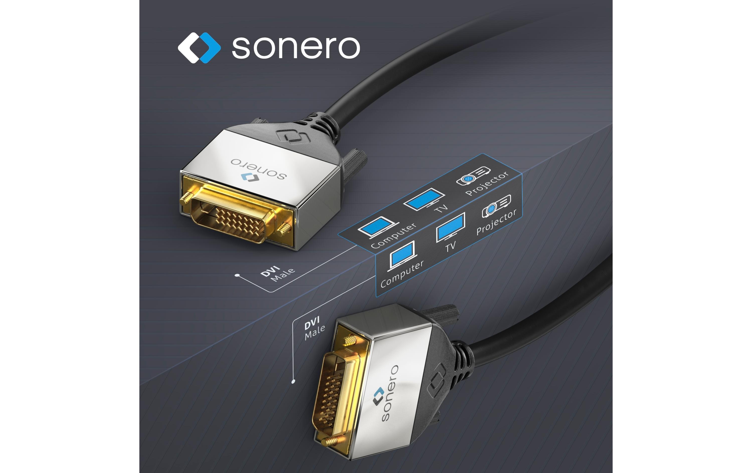 Kabel DVI-D - DVI-D, 2 mSonero DVI Dual-Link Kabel