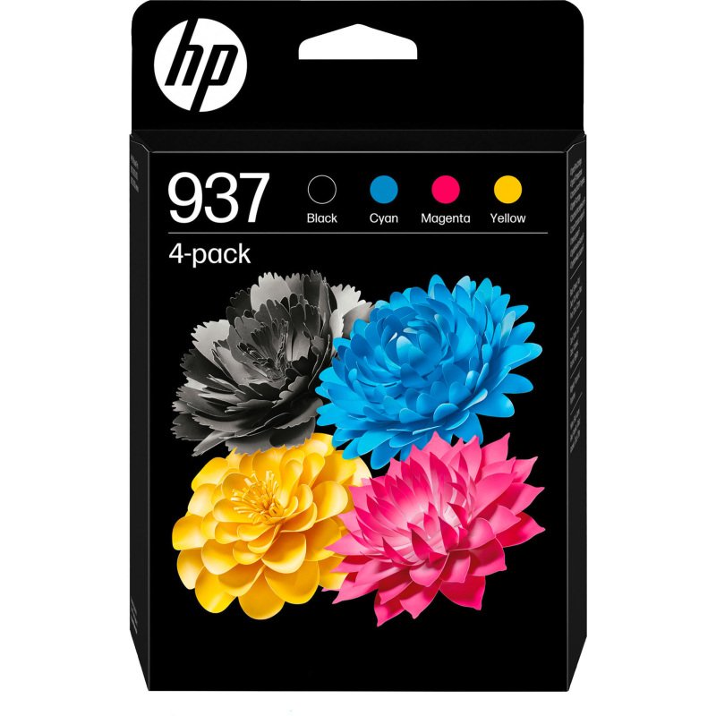 Pack HP 937 4 cartouches couleurs pour imprimante jet d'encre
