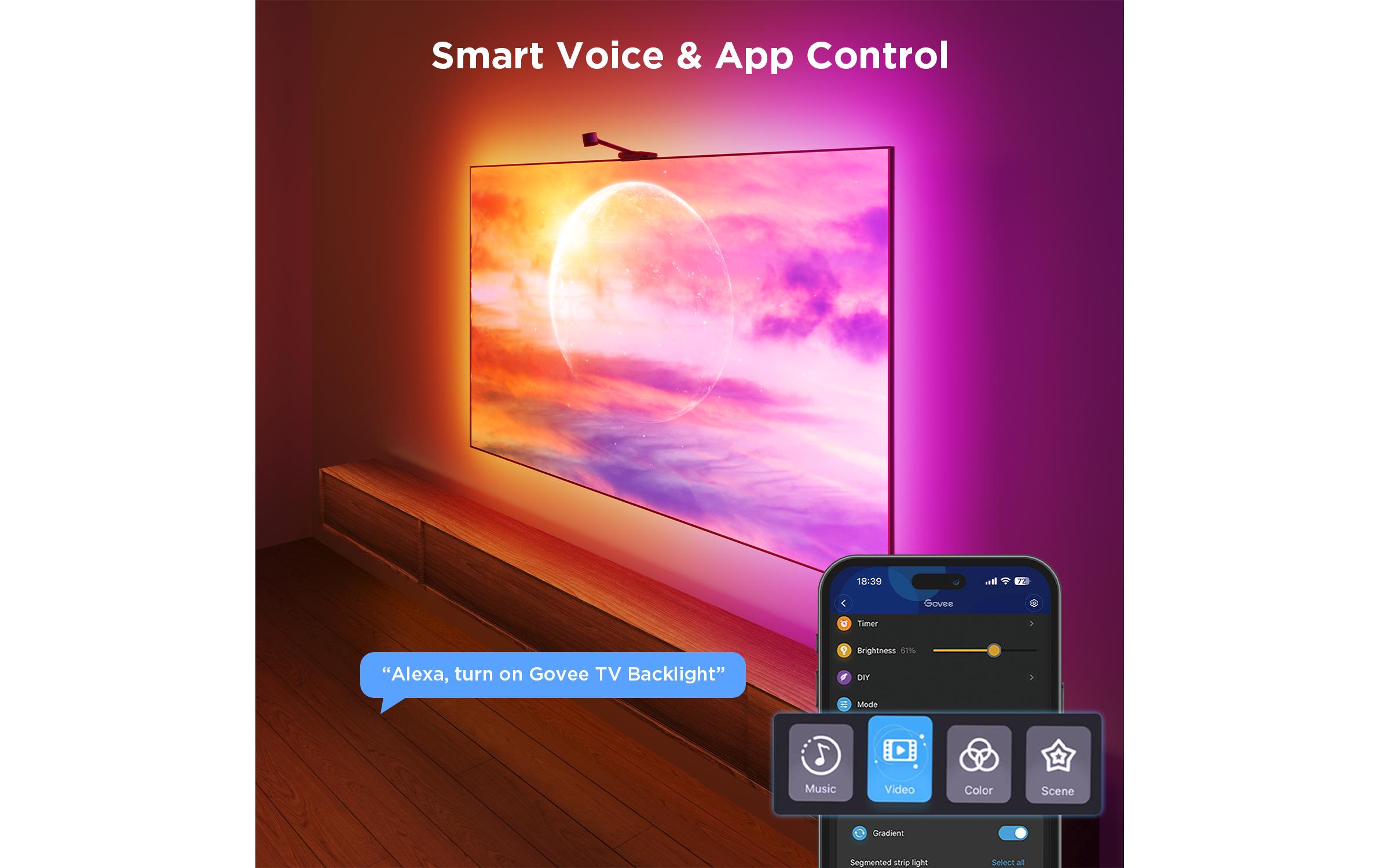 Envisual TV Backlight 3S Netflix Version, RGBICW, 55