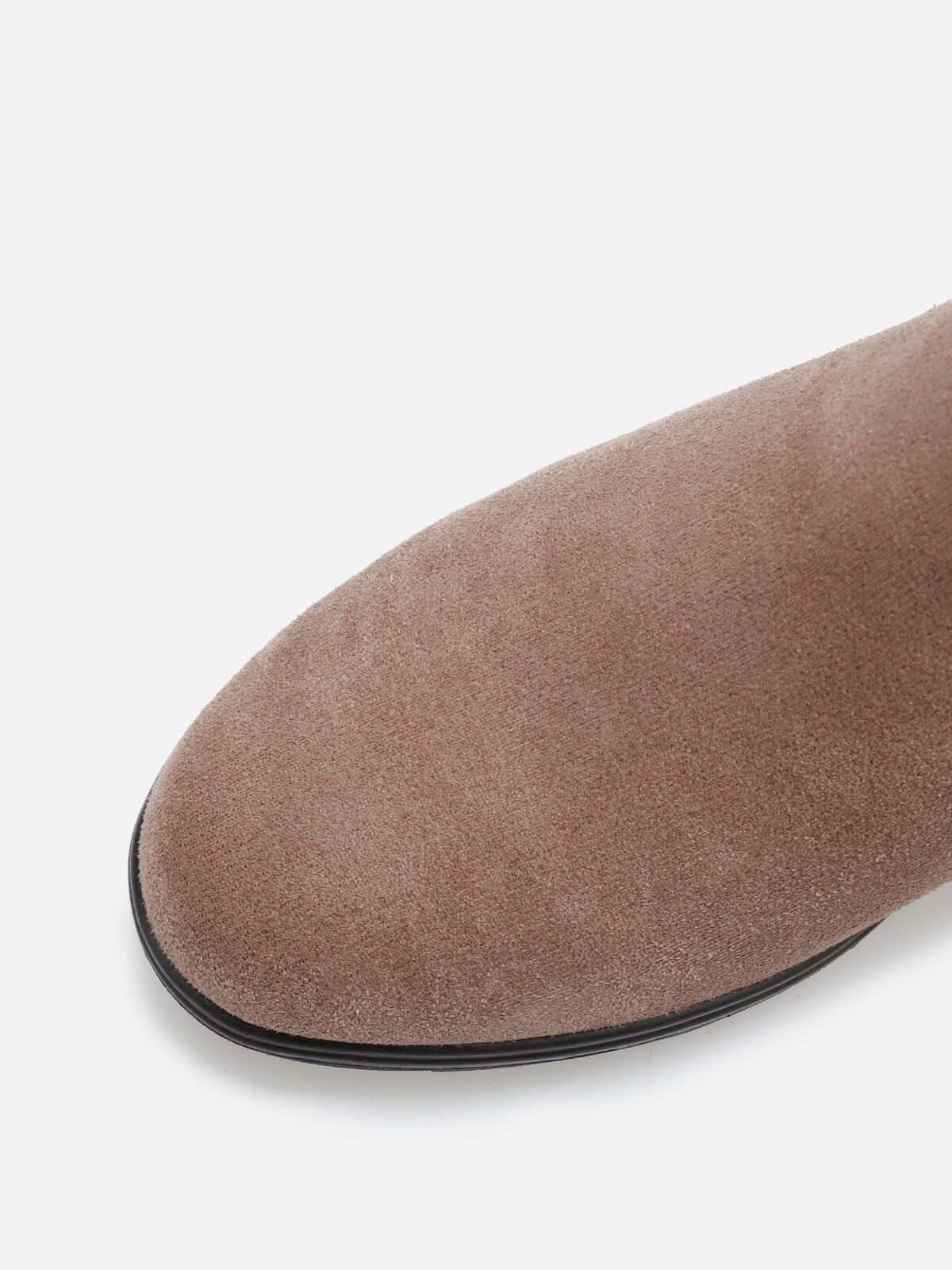 Bottines compensées en suédine- Taupe