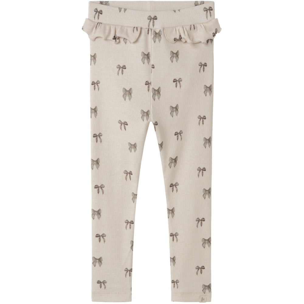 Køb Lil'Atelier Silver Peony Bow Nmfgavo Efi Slim Leggings Lil Noos