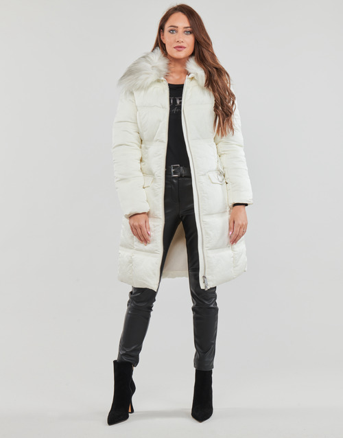 Guess - MARISOL LONG BELTED JACKET - Blanc