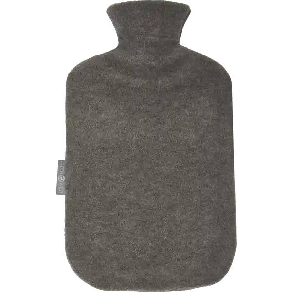 Wärmflasche mit Bezug dunkelgrau