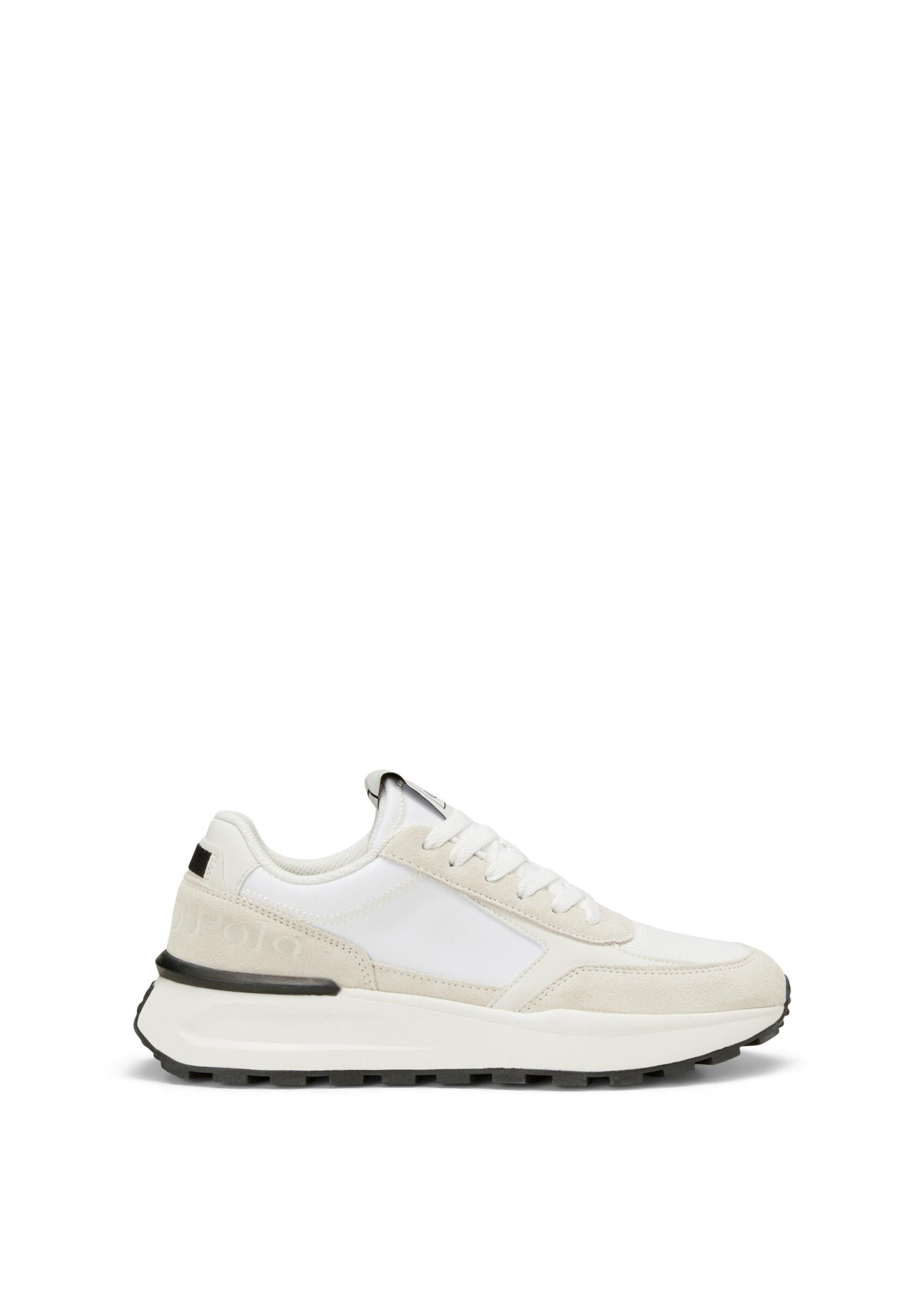 Sneaker aus Leder-Polyester-Mix