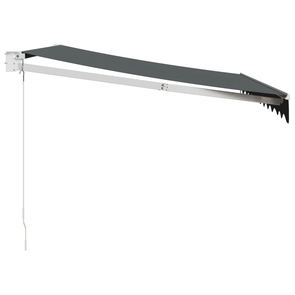 Auvent rétractable anthracite 3,5x2,5 m tissu et aluminium