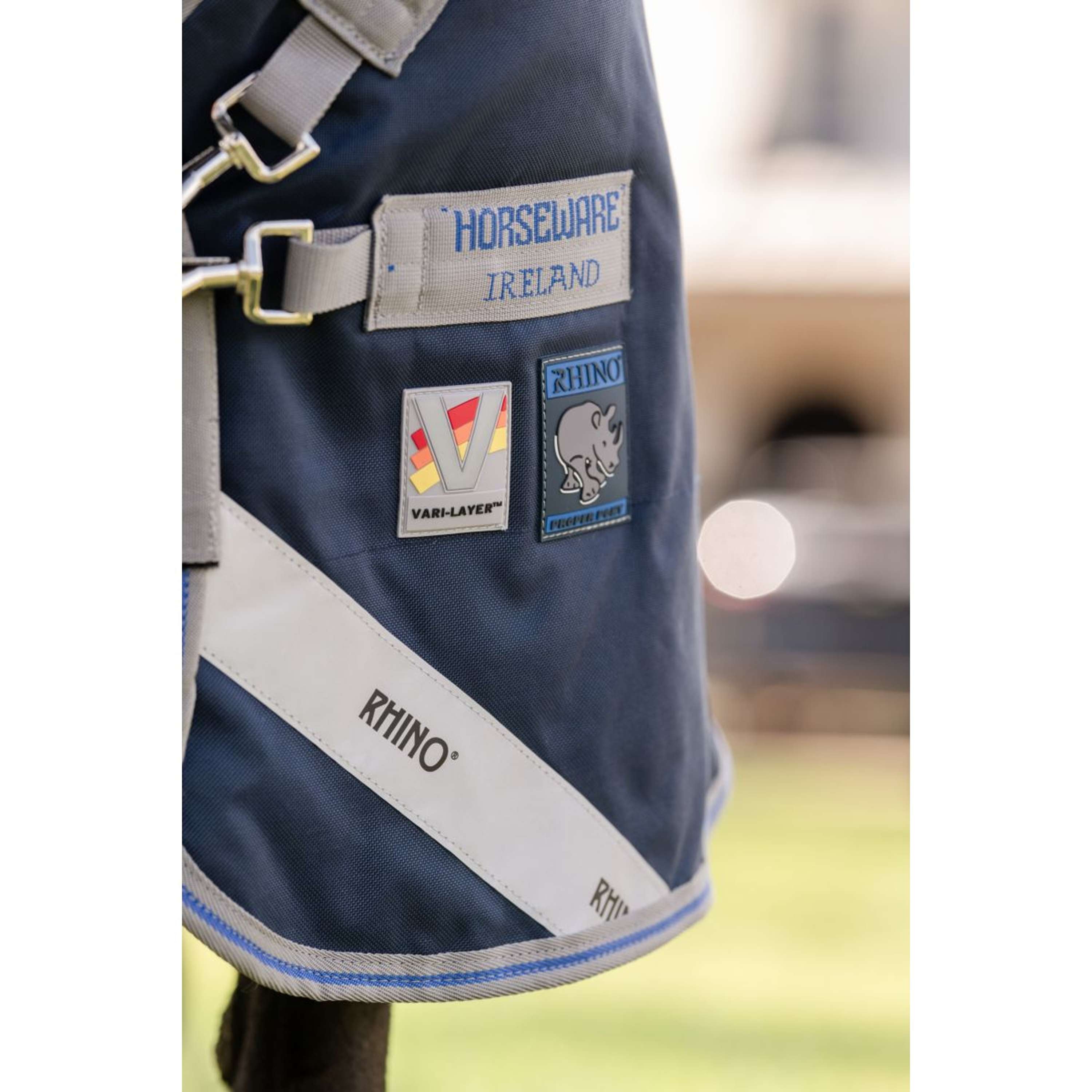 Rhino Pony Turnout 250g Varilayer Navy/Titanium Grey/Classic Blue
