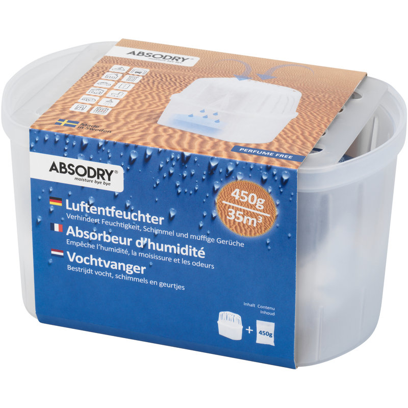 Absodry Entfeuchter, Mini Compact, 35m\³, transparent