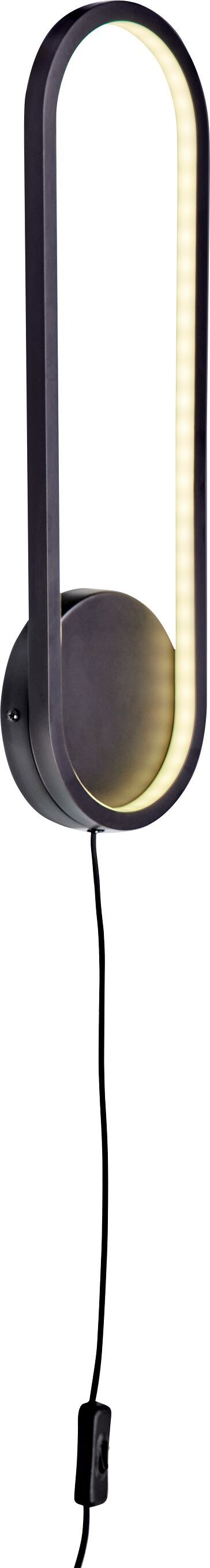 ROVA Wand- / Deckenleuchte - Schwarz / B: 15.0 cm x T: 1.2 cm x H: 50.0 cm
