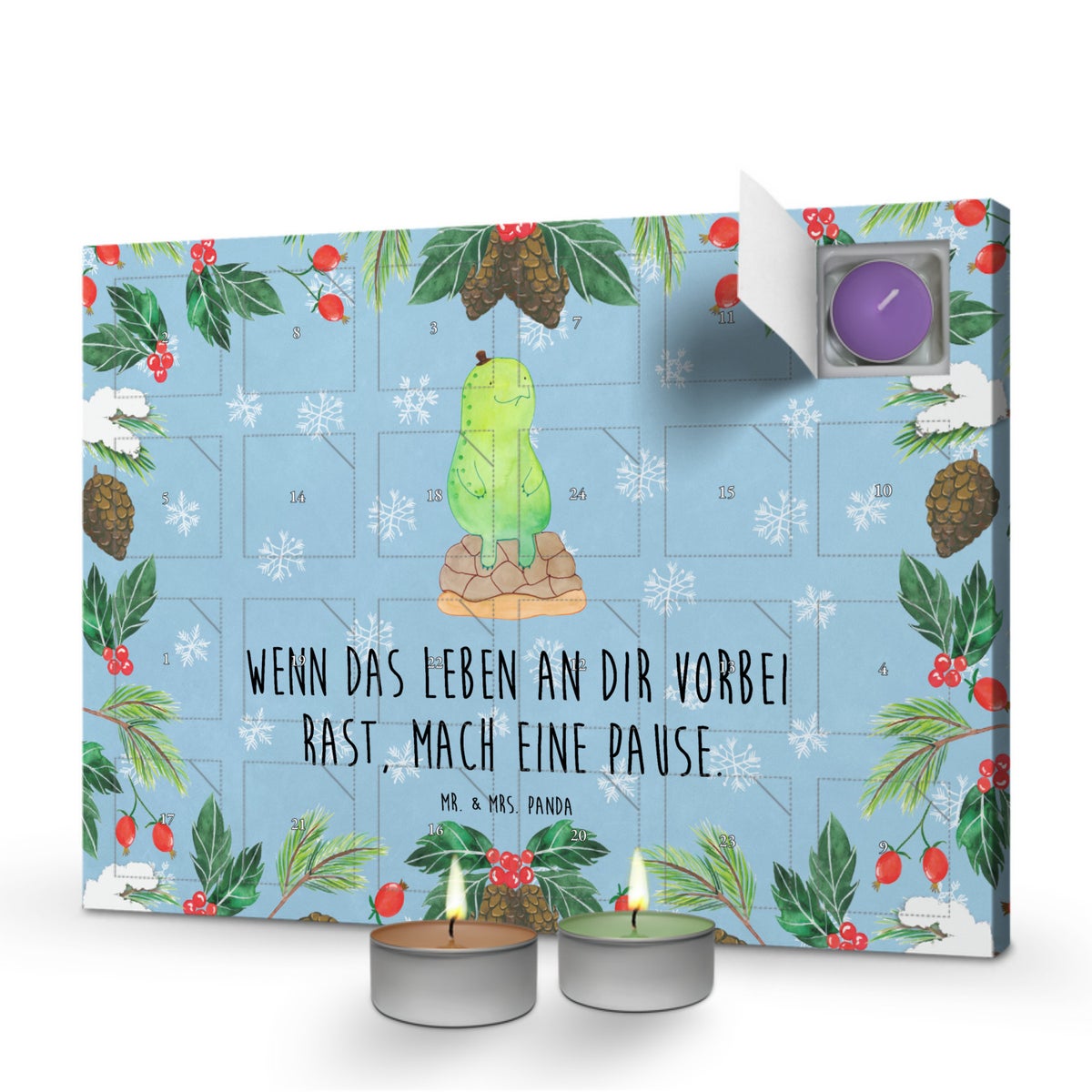 Mr. & Mrs. Panda Geurkaars Adventskalender Turtle Break - Pastelblauw
