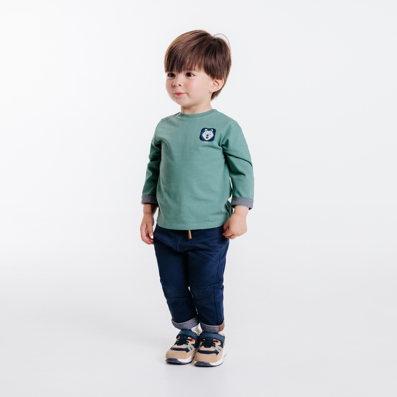 T-shirt ours vert bébé garçon