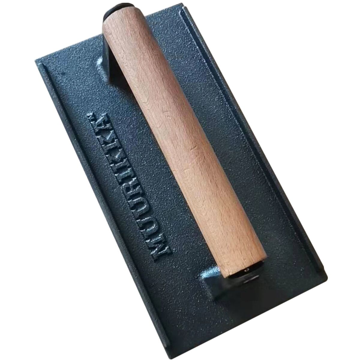 Rektangulær grillpresse, støpejern