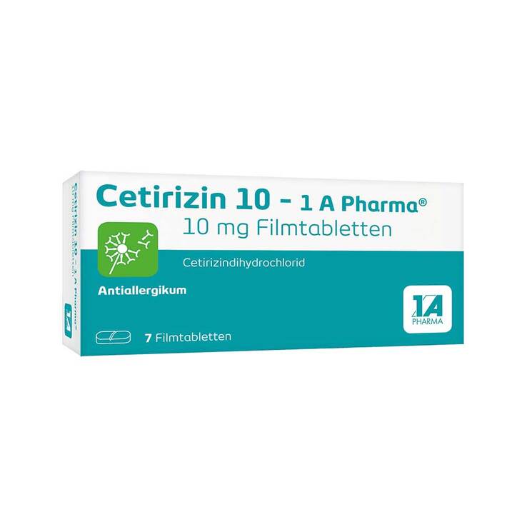 Cetirizin 10 – 1 A Pharma® Filmtabletten, 7 St
