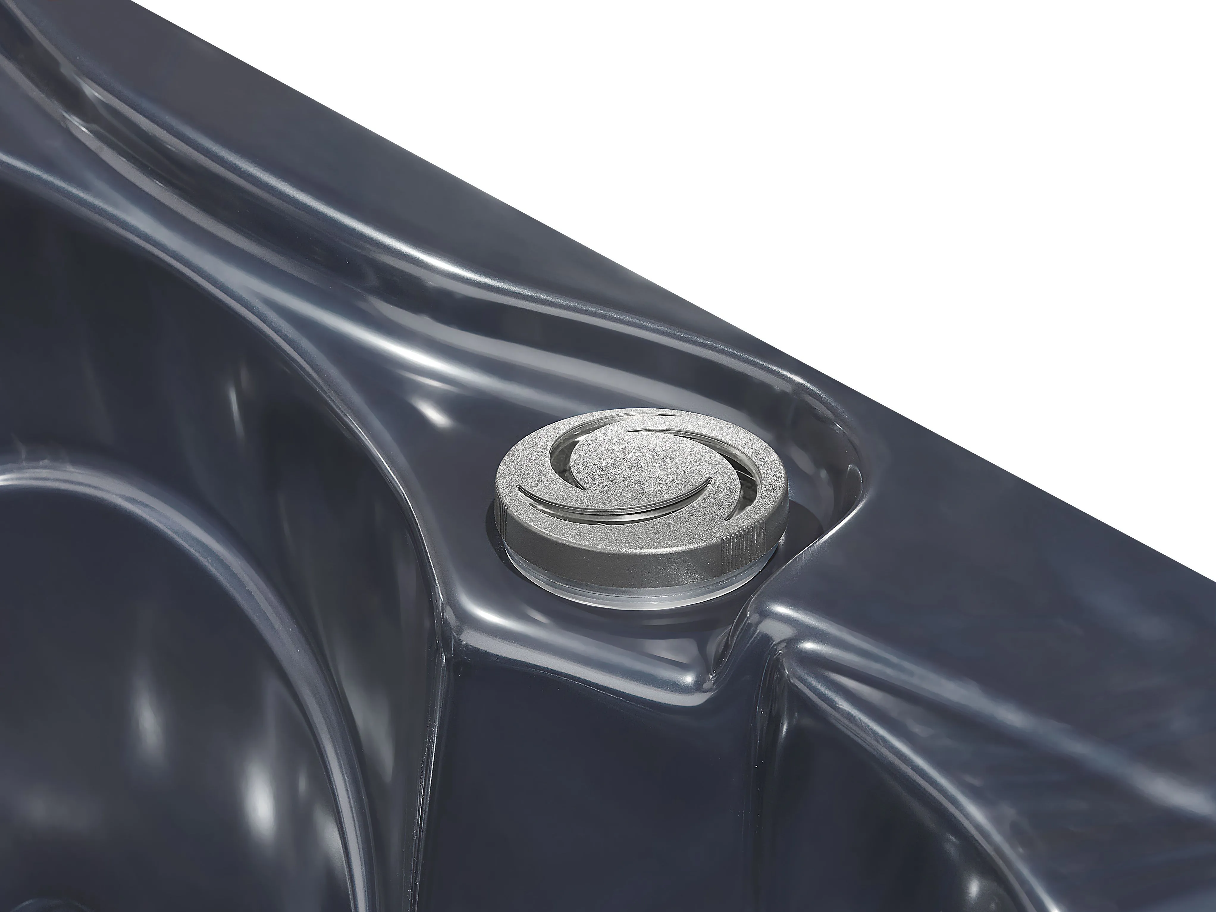 Buiten hottub met LED TULAROSA Grafietgrijs
