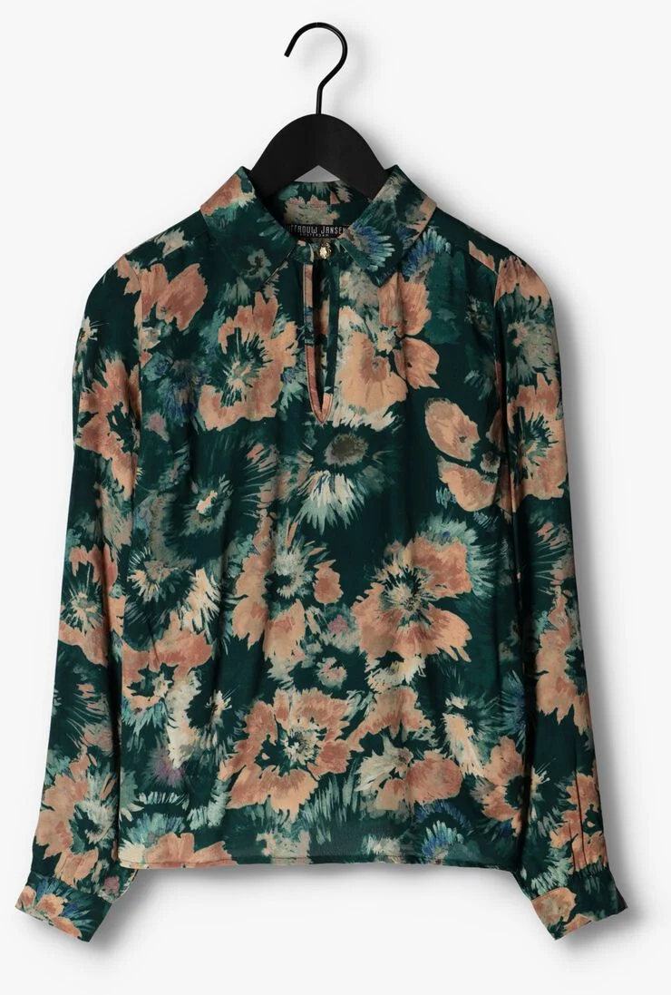 JANSEN AMSTERDAM groene jansen amsterdam blouse yade
